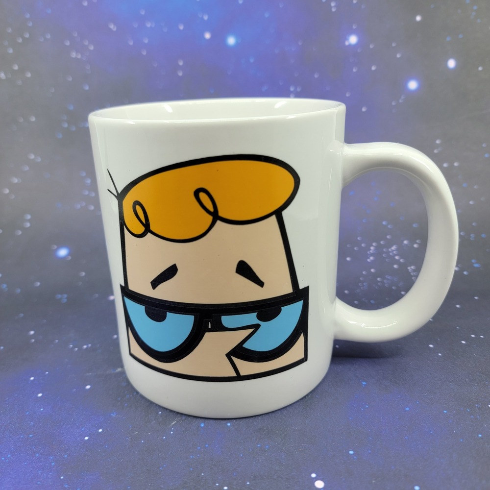 Vintage Cartoon Network Dexter's Laboratory Lab Coffee‎ Mug Turner Exclusive 90s